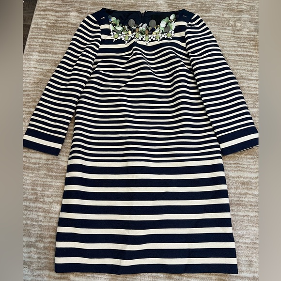 J. Crew Collection Navy and White Striped Dress - Picture 1 of 2